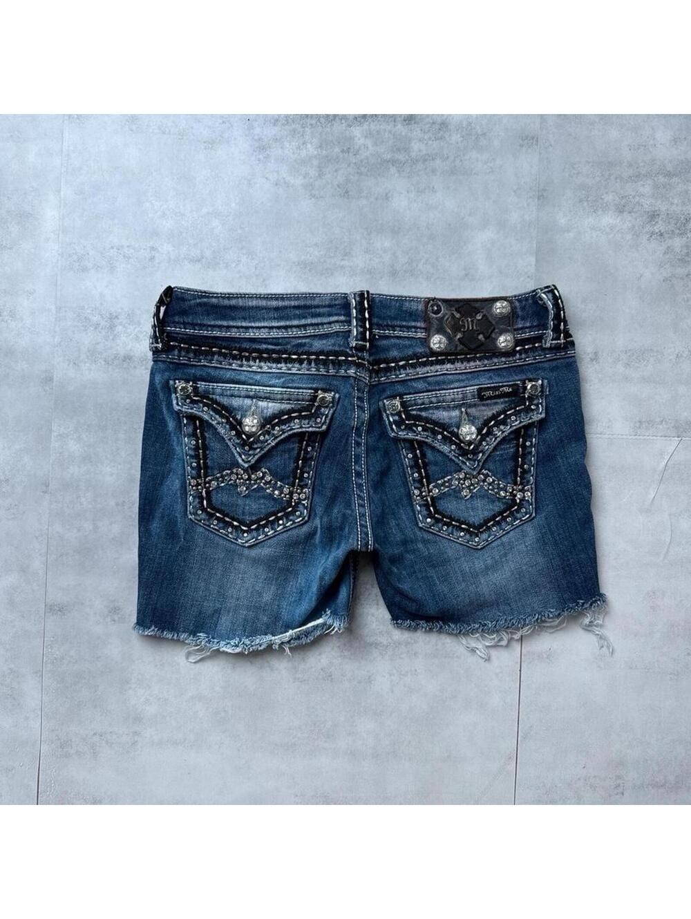 Y2K Miss Me 00s Vintage Distressed Mini Shorts